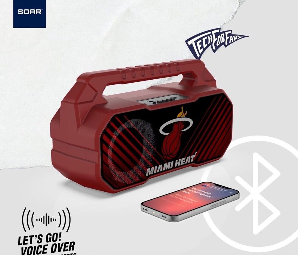 ‎SOAR NBA Wireless Boombox Speaker, Miami Heat